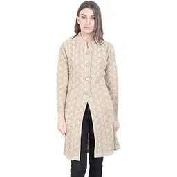 hautemoda Woollen Long Cardigan for Winters (Beige)-picture-30