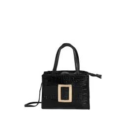 HauteSauce Black Textured Small Handbag-picture-22