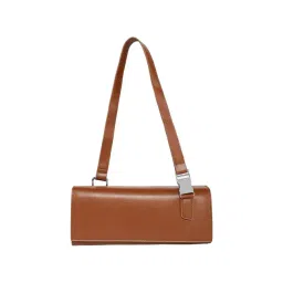 HauteSauce Brown Solid Small Shoulder Handbag-picture-28