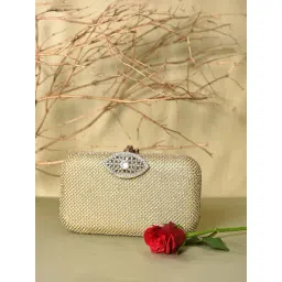 HauteSauce Golden Textured Small Box Clutch-picture-13
