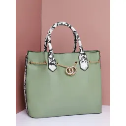 HauteSauce Green Medium Tote Bag with Pouch-picture-21