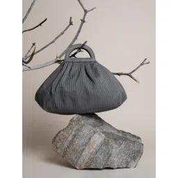 HauteSauce Grey Striped Medium Duffel Bag-picture-47