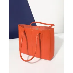 HauteSauce Orange Medium Leather Tote Bag-picture-33