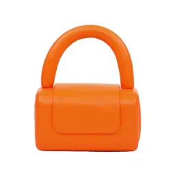 HauteSauce Orange Solid Small Handbag-picture-10