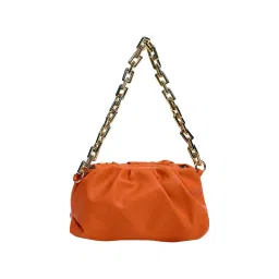 HauteSauce Orange Solid Small Shoulder Handbag image 1