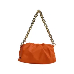 HauteSauce Orange Solid Small Shoulder Handbag image 3