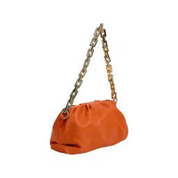 HauteSauce Orange Solid Small Shoulder Handbag image 5