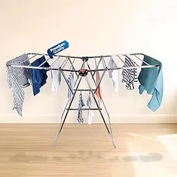 HAVAI DryNest 4.1 KG Heavy Duty Foldable Cloth Drying Stand | Premium Rust-Free Stainless Steel Laundry Rack with Strong Steel Rods | Indoor, Outdoor & Balcony Use | Portable Clothes Dryer Stand-picture-27