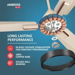 havells Ambrose BLDC 5 Star 1200 3 Blade Ceiling Fan image 2