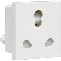 Havells Crabtree Athena 6A-16A Three Pin Combined Shutter Socket (White) Pack of 5, Standard (SHRLX22)-picture-19