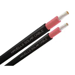 Havells 2.5 Sqmm Single Core Black Copper Conductor Annealed Tinned Cross Linked Polyolefin Zero Halogen Solar Cable, WHBGGZKG12X5, Length: 100 m-picture-44