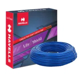 Havells Life Shield 1.5 Sqmm Single Core Blue HFFR Copper Conductor Unsheathed Flexible Industrial Cable , WHFFZNBL11X57, Length: 180 m-picture-16