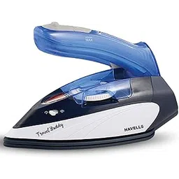 Havells Plastic Travel Buddy 800 Watt Steam Iron With Steam Burst, Cermanic Sole Plate, Foladable Handle, Horizontal & Vertical Steaming, 2 Years Warranty. (Blue Grey), 800 Watts-picture-15