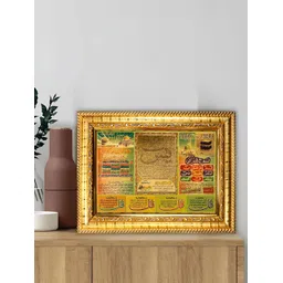 Hawai Gold-Toned & Green 24k Gold Plated Foil Embossed Wooden Wall Photo Frame-picture-22