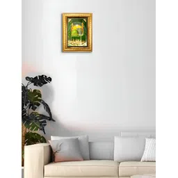 Hawai Gold toned & Green Mecca Madina Designer Wooden Rectangle Wall Photo Frame-picture-24