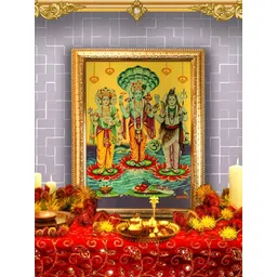 Hawai Gold-Toned & Green Wooded Wall Photo Frame-picture-26