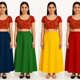 hawazs fashion for all PETTICOAT COTTON RED BLUE GREEN YELLOW Pure Cotton Petticoat-picture-11