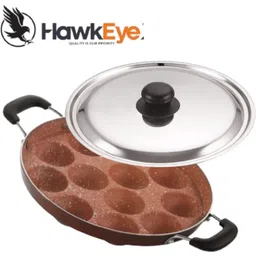 hawkeye Heavy Base 12 Cavity Aappakal | Appam Maker – Paddu,Neyyappam,Ponganalu,Kalakki Paniarakkal with Lid 0.5 L capacity 23 cm diameter-picture-11