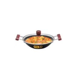 Hawkins Black & Transparent Hard Anodised 26.1 cm Non-Stick Kadai With Glass Lid (2 L) - Set of 1-picture-19