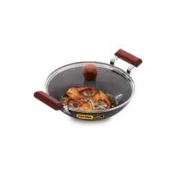 Hawkins Black & Transparent Hard Anodised 26.1 cm Non-Toxic Kadai With Lid (2.5 L) - Set of 1-picture-23