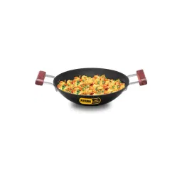 Hawkins Black Hard Anodised Deep Fry Pan Kadhai with Two short handles - 2 Litre-picture-45