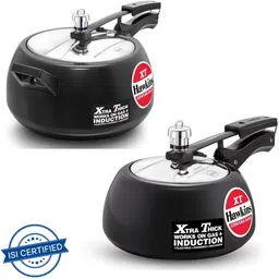 hawkins Contura Hard Anodized Induction Compatible Extra Thick Base Pressure cookers 5LTR & 2 LTR 5 L, 2 L Induction Bottom Pressure Cooker-picture-15