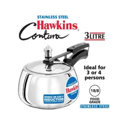 Hawkins Contura Stainless Steel Silver 3 L Pressure Cooker - Set of 1 image 1