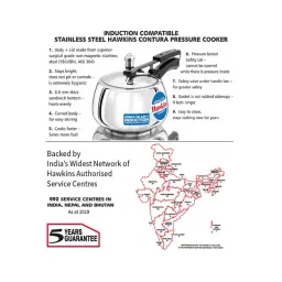 Hawkins Contura Stainless Steel Silver 3 L Pressure Cooker - Set of 1 image 3