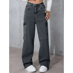 Hayler Women Jean Wide Leg Mid-Rise Light Fade Stretchable Jeans-picture-34