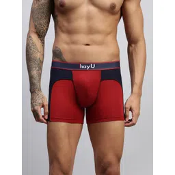 HAYU Men Colourblocked Mid-Rise Short Trunk HUTR_002_RD_1PC-picture-17