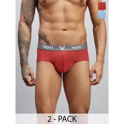HAYU Pack Of 2 Mid-Rise Hipster Briefs HUBF_005_CBDRB_S_2PC-picture-12