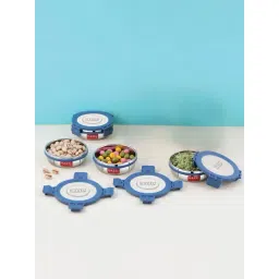 HAZEL Airtight Leak Proof Stainless Steel Lunch Boxes (285 ml) - Set of 4-picture-39