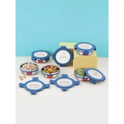 HAZEL Airtight Leak Proof Stainless Steel Lunch Boxes (285 ml) - Set of 6-picture-41