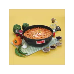HAZEL Black Hard Anodized Induction Bottom Aluminium 22 cm Kadai (2.6 L) - Set of 1-picture-43