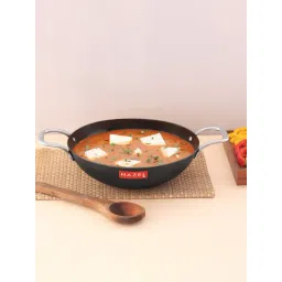 HAZEL Iron Black Kadhai with Golden Handle - 28.5 cm (3000 ml)-picture-15