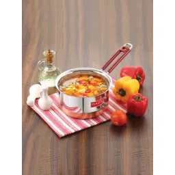 HAZEL Silver Stainless Steel 18.5 cm Saucepan with Rubber Grip Handle (1.9 L)-picture-16