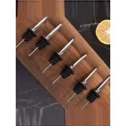 HAZEL Silver Stainless Steel Bottle Pourer - Set of 6-picture-33