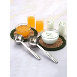 HAZEL Silver Stainless Steel Ladle with Handle - Set of 2-picture-14