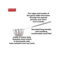 HAZEL Silver Stainless Steel Ladle with Handle image 5