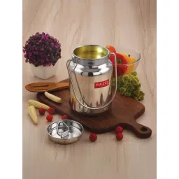 HAZEL Silver Stainless Steel Milk Container - Set of 1 (1000 ML)-picture-29
