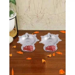Hazel Silver Stainless Steel Saptawati Diya For Puja - Set of 2-picture-24
