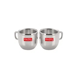 HAZEL Silver Stainless Steel Tea & Coffee Cute Cup - Set of 2-picture-47