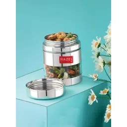 HAZEL Silver Stainless Steel Transparent Air Tight Container 400 ml-picture-20