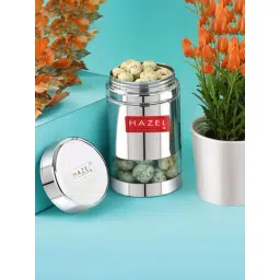 HAZEL Silver Stainless Steel Transparent Air Tight Container 600 ml-picture-19