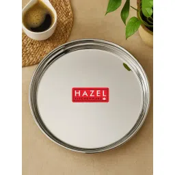 HAZEL Stainless Steel Dinner Lunch Plate Bhojan Thali - Silver-picture-39