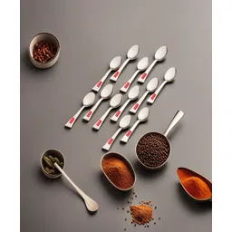 HAZEL Stainless Steel Masala Spoons for Small Containers Mini Spoon for Masala Dabba Spices Spoons, Set of 12-image-1
