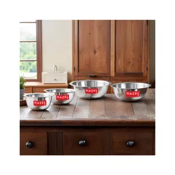 HAZEL Stainless Steel Mixing Bowl for Cake Batter Kitchen & Baking Accessories Pack of 4 - Silver-picture-10
