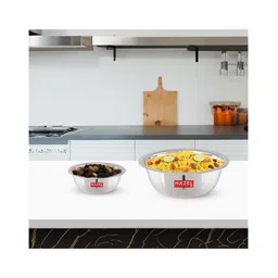 HAZEL Stainless Steel Mixing Bowl for Cake Batter Kitchen & Baking Accessories Silver - Pack of 2-picture-15