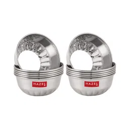 HAZEL Stainless Steel Serving Bowl Wati Dessert Vati Katori Pack of 12 - 220 ml each-picture-11