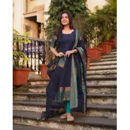 hb venture Women Straight Kurta with Dupatta Set-picture-13